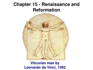Chapter 15 - Renaissance and Reformation