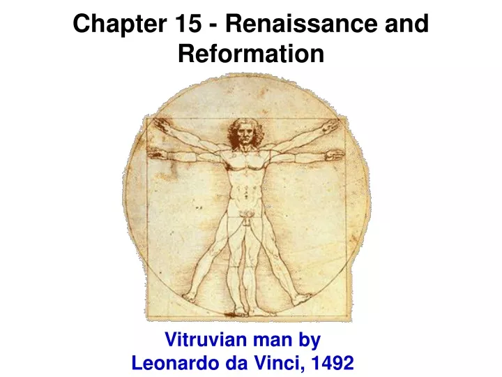 chapter 15 renaissance and reformation