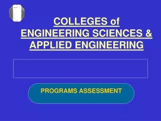 COLLEGES of ENGINEERING SCIENCES &amp; APPLIED ENGINEERING