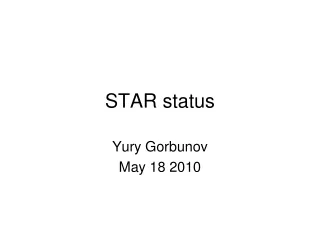 STAR status