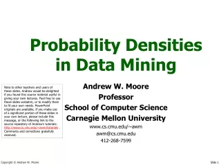 Probability Densities in Data Mining