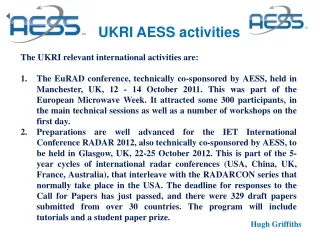 UKRI AESS activities