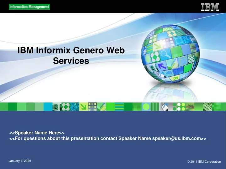ibm informix genero web services