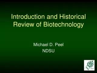 Introduction and Historical Review of Biotechnology