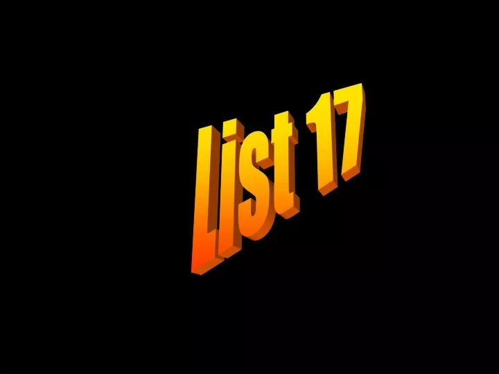 list 17