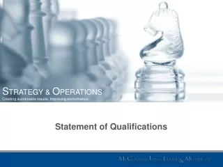 Statement of Qualifications