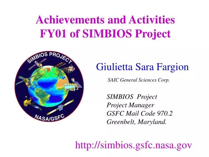 achievements and activities fy01 of simbios project