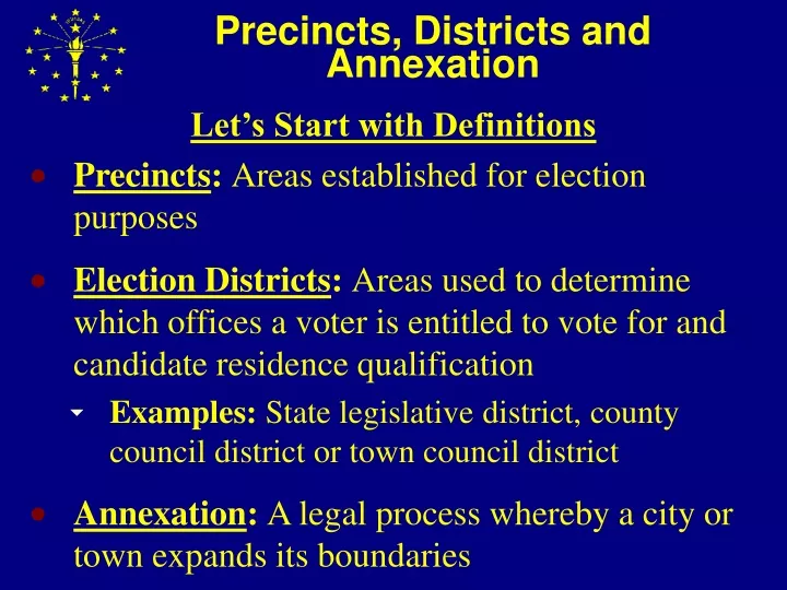 precincts districts and annexation