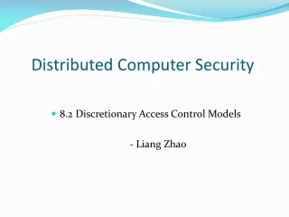 Distributed Computer Security