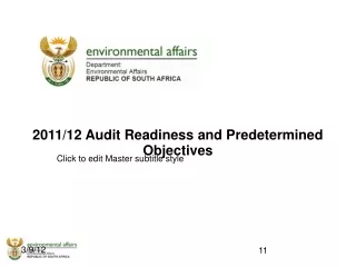 2011/12 Audit Readiness and Predetermined Objectives