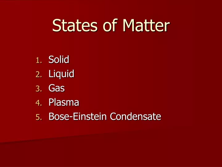 states of matter