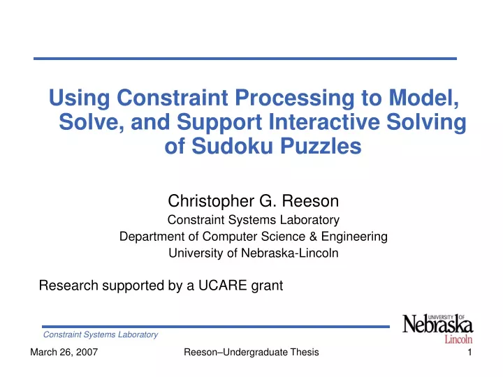 using constraint processing to model solve