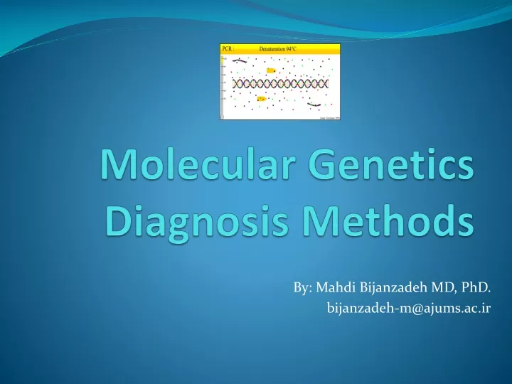 molecular genetics diagnosis methods