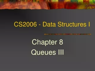 CS2006 - Data Structures I