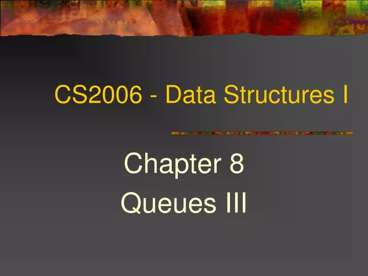 cs2006 data structures i