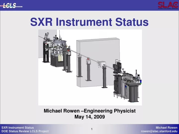 sxr instrument status