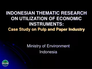 Ministry of Environment Indonesia