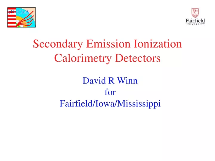 secondary emission ionization calorimetry detectors