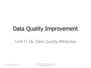Data Quality Improvement