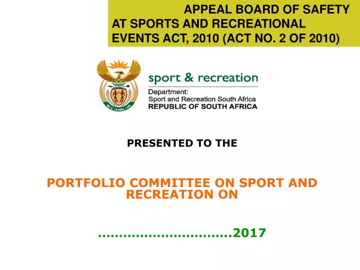 appeal board of safety at sports and recreational