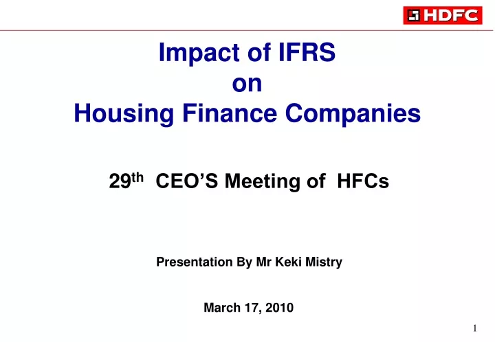 impact of ifrs on housing finance companies