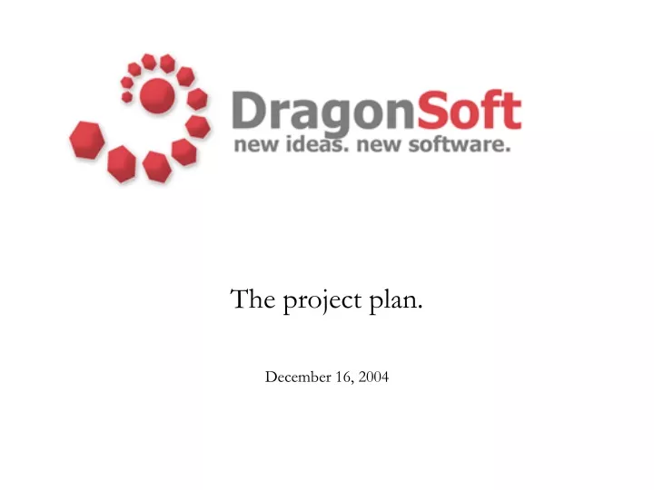 the project plan december 16 2004