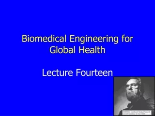 Biomedical Engineering for Global Health