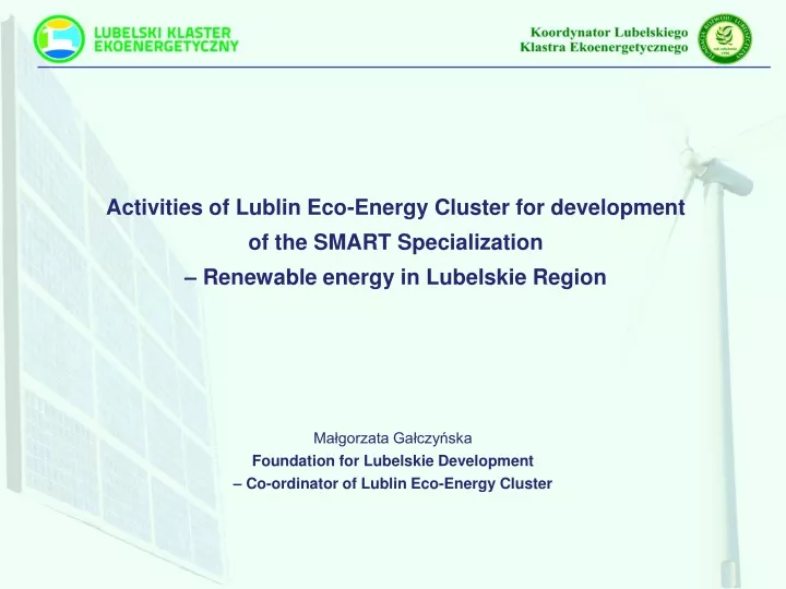 activities of lublin eco energy cluster
