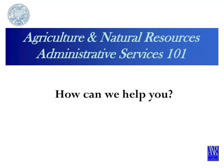 agriculture natural resources administrative
