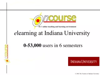 e learning at Indiana University