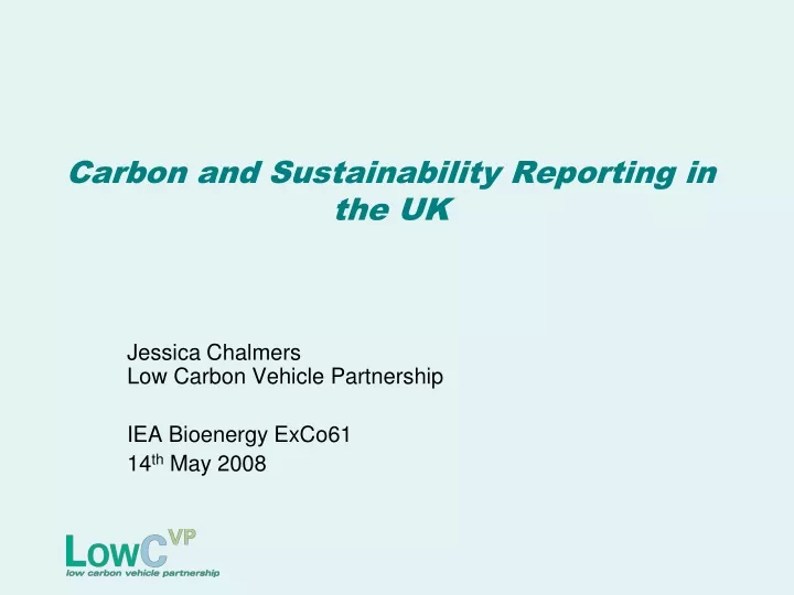 carbon and sustainability reporting in the uk