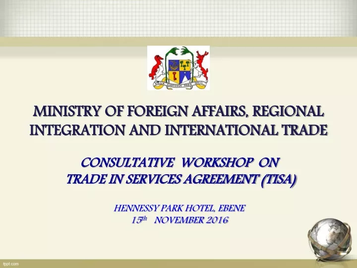 ministry of foreign affairs regional integration