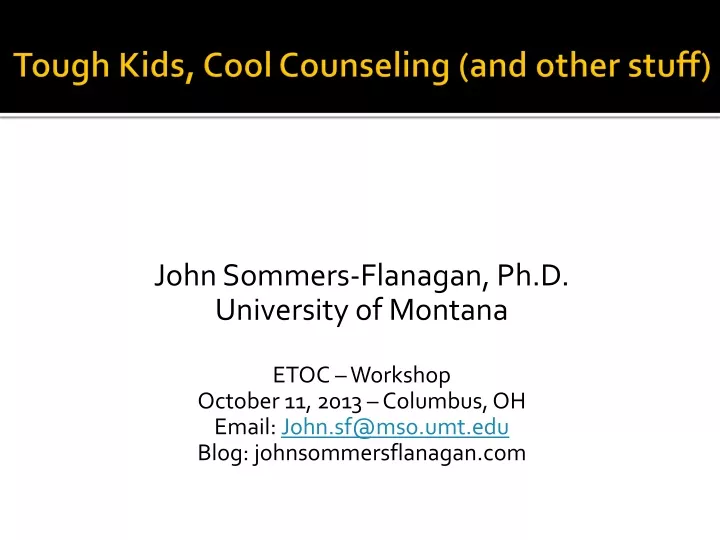 tough kids cool counseling and other stuff