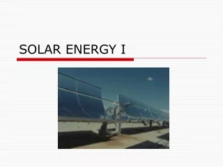 SOLAR ENERGY I