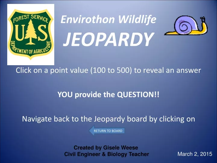 envirothon wildlife jeopardy