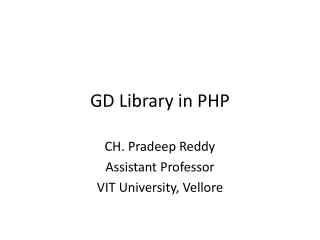 GD Library in PHP