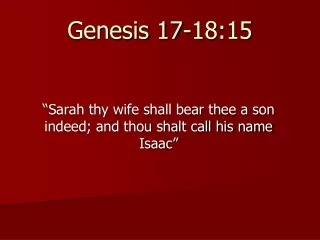 Genesis 17-18:15