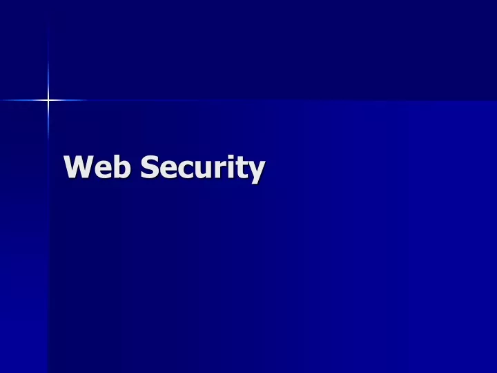 web security