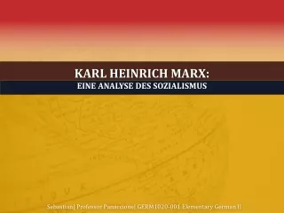 Karl Heinrich Marx: Eine Analyse  des  Sozialismus