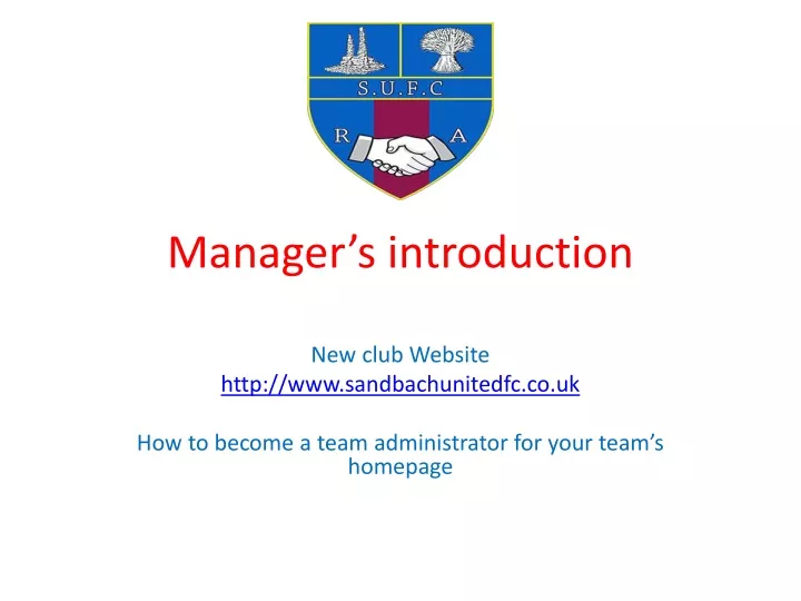 manager s introduction