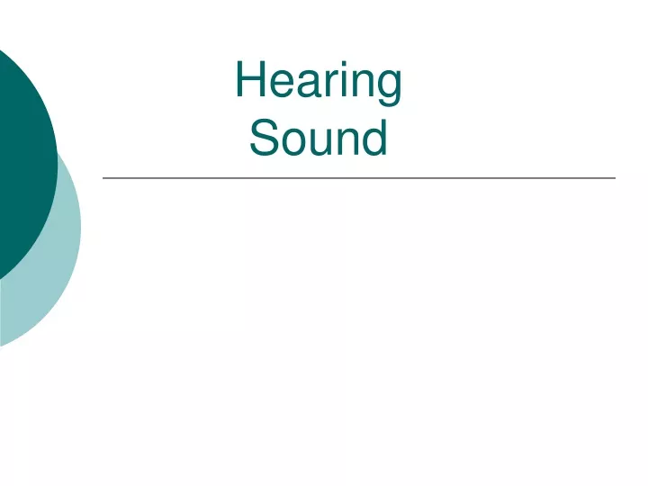 hearing sound