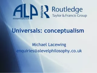 Universals: conceptualism