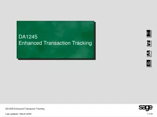 DA1245 Enhanced Transaction Tracking