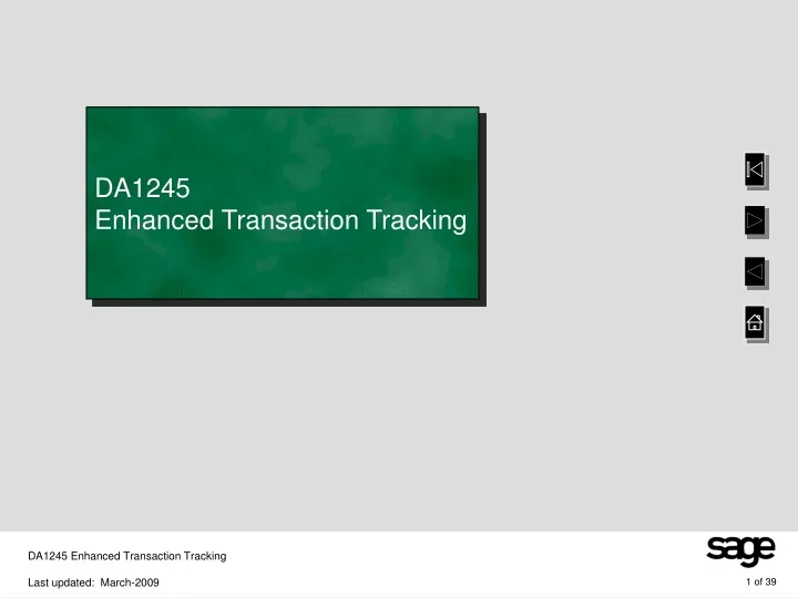 da1245 enhanced transaction tracking