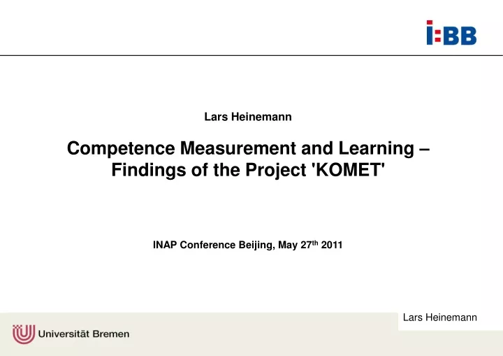 lars heinemann competence measurement