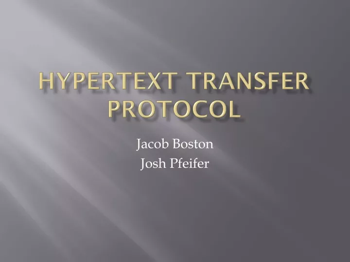 hypertext transfer protocol