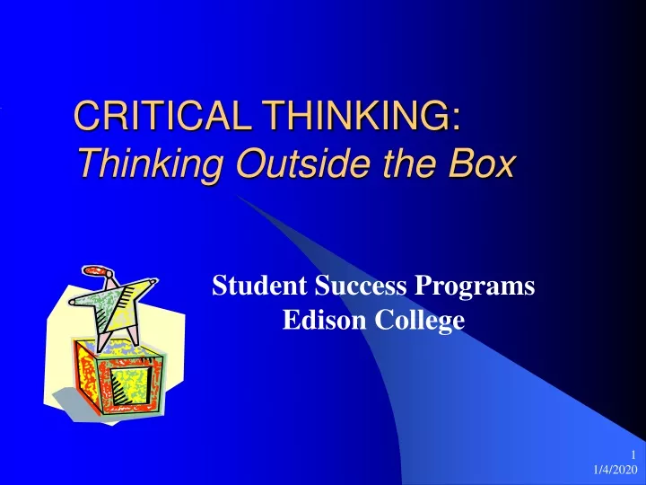 critical thinking thinking outside the box