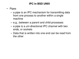 IPC in BSD UNIX