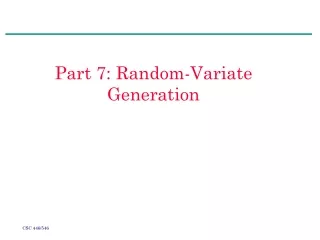 Part 7: Random-Variate Generation