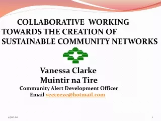 COLLABORATIVE  WORKING        TOWARDS THE CREATION OF SUSTAINABLE COMMUNITY NETWORKS